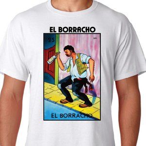 El Borracho Mexican Loteria T-Shirt